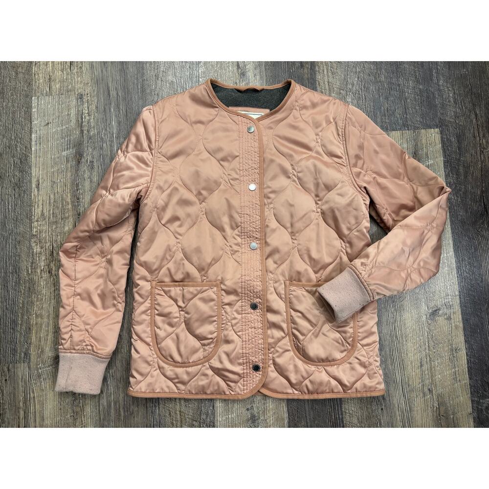 Abercrombie &‎ Fitch Womens Small Pink Onion Quilted Fleece Lined Liner Jacket